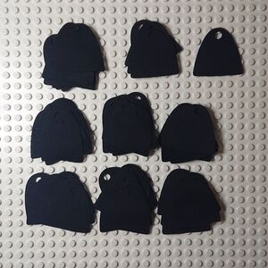 LEGO Minifigure Parts / Accessories - 70x Black Cloth Cape - Single Hole